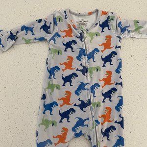 Caden Lane Tiny T-rex Zipper Footie
